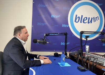 EXCLUSIF : François Legault s’ouvre sur plusieurs sujets à Bleu FM