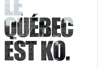 Le Québec est KO: une campagne pour dénoncer la crise sociale