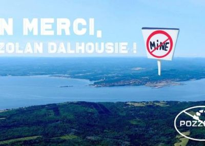 Mobilisation contre le projet de mine de la société EcoRock Dalhousie