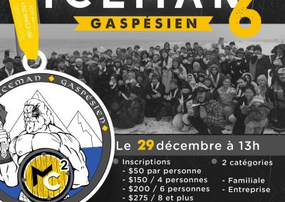 Le 6e défi ICEMAN GASPÉSIEN sera le dimanche 29 décembre