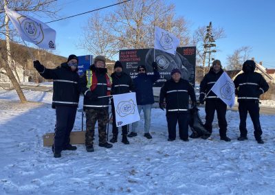 Mobilisation syndicale devant la prison de Percé