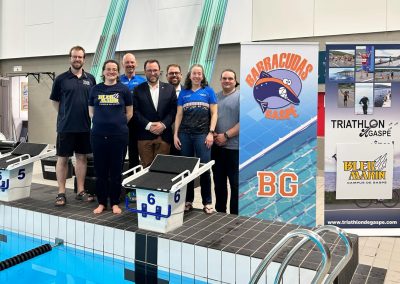 Nouvelles plateformes de départ à la piscine  du pavillon Marcel-Bujold