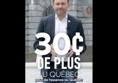 Essence trop chère au Québec, selon le PQ