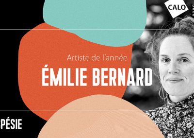 Émilie Bernard remporte le prix du CALQ !