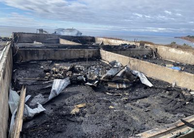 L&rsquo;entrepôt entièrement ravagé ce matin