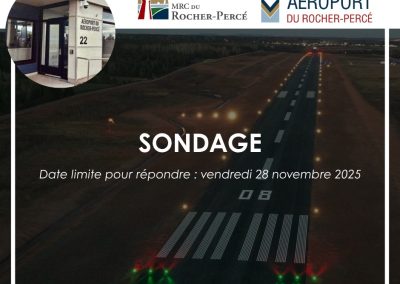 Le sondage sur l’aéroport du Rocher-Percé prend fin demain