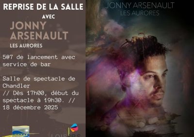Chandler inaugure la nouvelle programmation de la salle de spectacle le 18 décembre