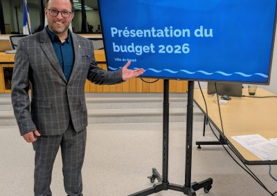 Budget 2026 de Gaspé : une hausse globale de 3,28%