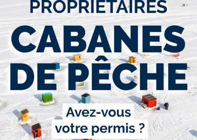 Cabane de pêche : avez-vous votre permis ?