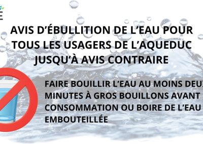 Percé : avis d&rsquo;ébullition d&rsquo;eau pour les usagers de l&rsquo;aqueduc