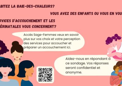 Lancement d’un sondage sur les services sage-femme dans la Baie-des-Chaleurs