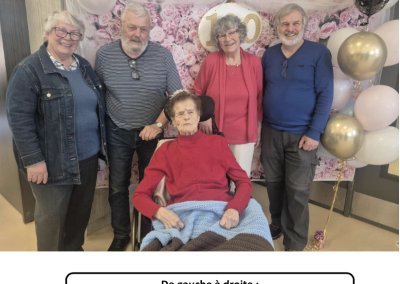 Une belle fête pour Mme Jeannette Rodgers-Boulé pour ses 100 ans !