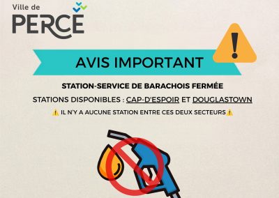 Il n’y a plus de service d’essence à Barachois