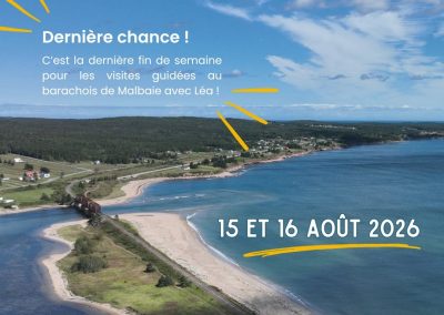 Une invitation pour visiter le barachois de Malbaie